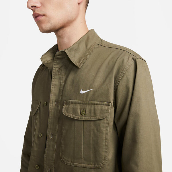 Рубашка sb тканые скейт с длинным рукавом на пуговицах Nike, зеленый — фото 2