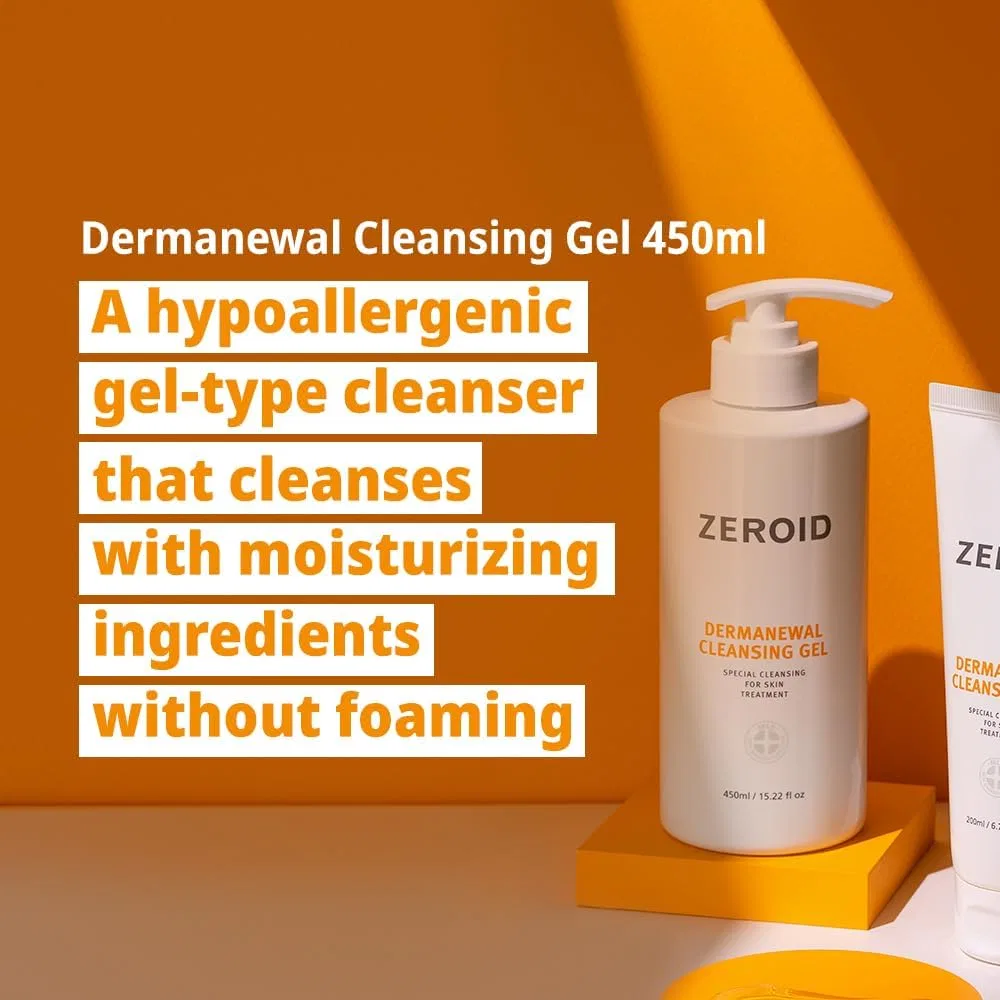 Гель для умывания Zeroid — Очищающий гель Dermanual Cleansing Gel, , бесцветный, 450 мл — фото 3