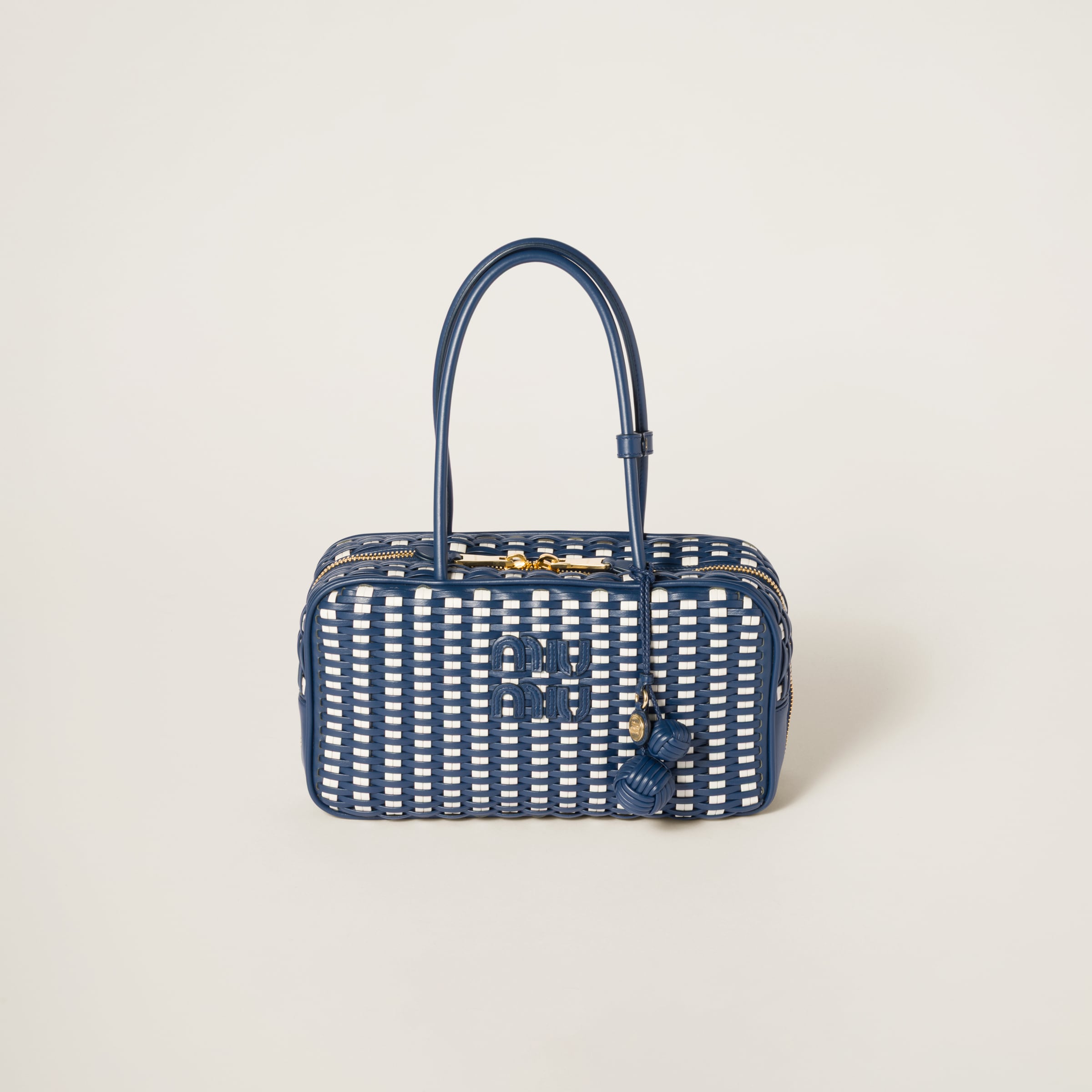 

Сумка beau из кожи MIU MIU, ярко-синий/белый