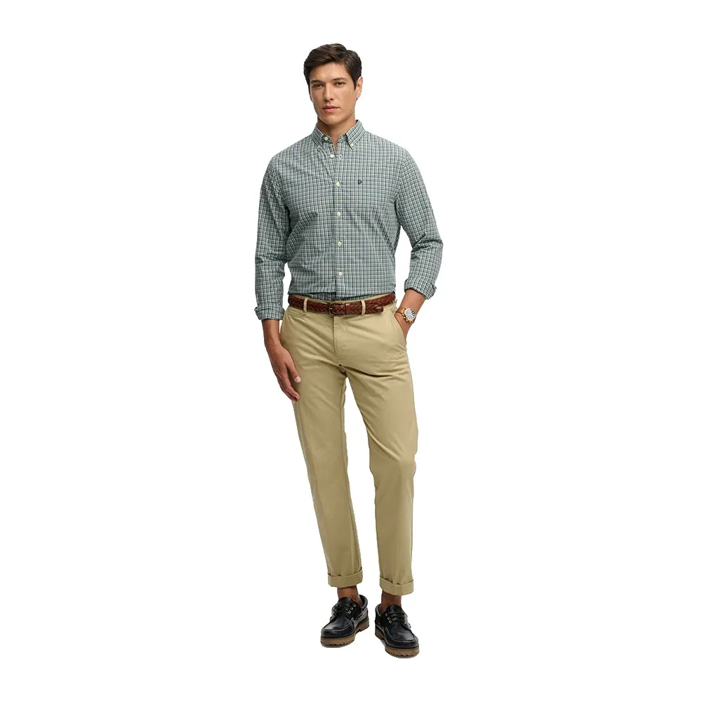 Рубашка с длинным рукавом Superdry Preppy Poplin, зеленый — фото 4