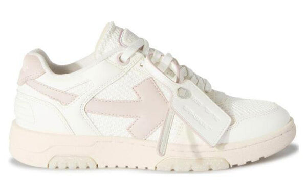 Кроссовки slim out of office leather sneakers 'white pink' Off-White, белый — фото 2