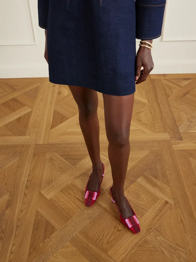 Belle Vivier 45 лакированные туфли-слингбэки колор-блок Roger Vivier, красный — фото 2