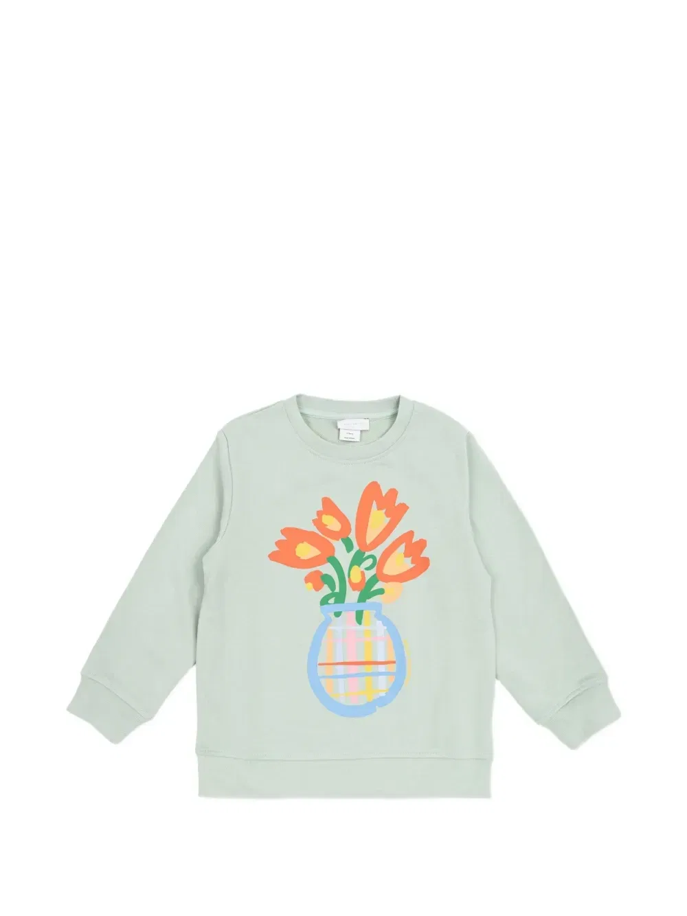 Толстовка с цветочной аппликацией Stella McCartney Kids, зеленый