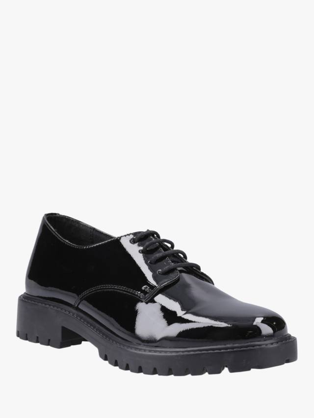 Детские школьные туфли Aubrey Junior из лаковой кожи Hush Puppies, Black — фото 2