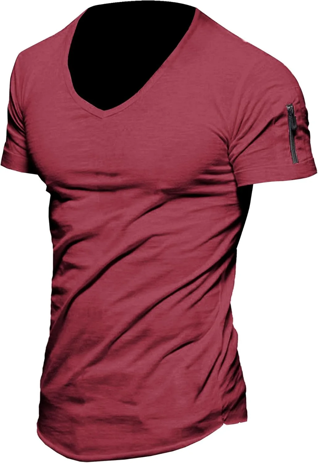 

Maiyifu-GJ мужская футболка V-образный вырез короткий рукав легкая хлопковая