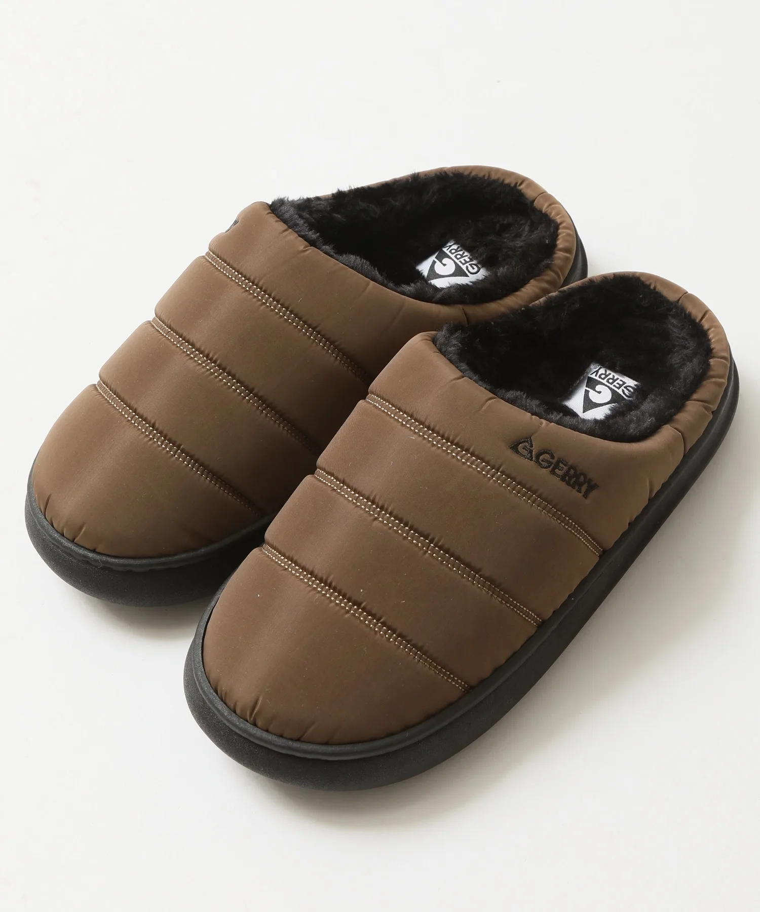 Мужские слипоны с меховой подкладкой Gerry Sabo Sandal Slip-On коричневые