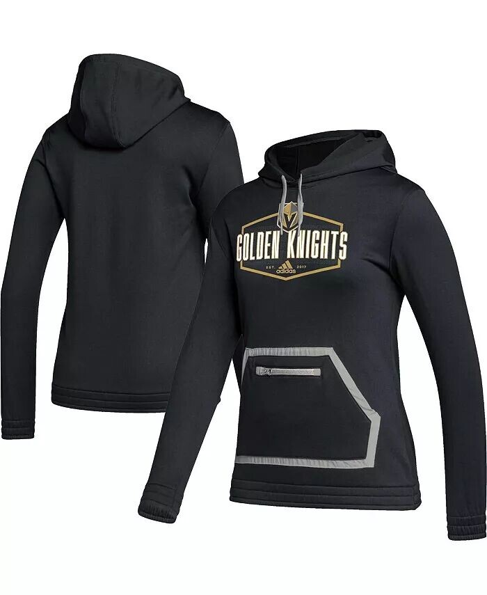 

Женский пуловер с капюшоном черного цвета Vegas Golden Knights Team Adidas