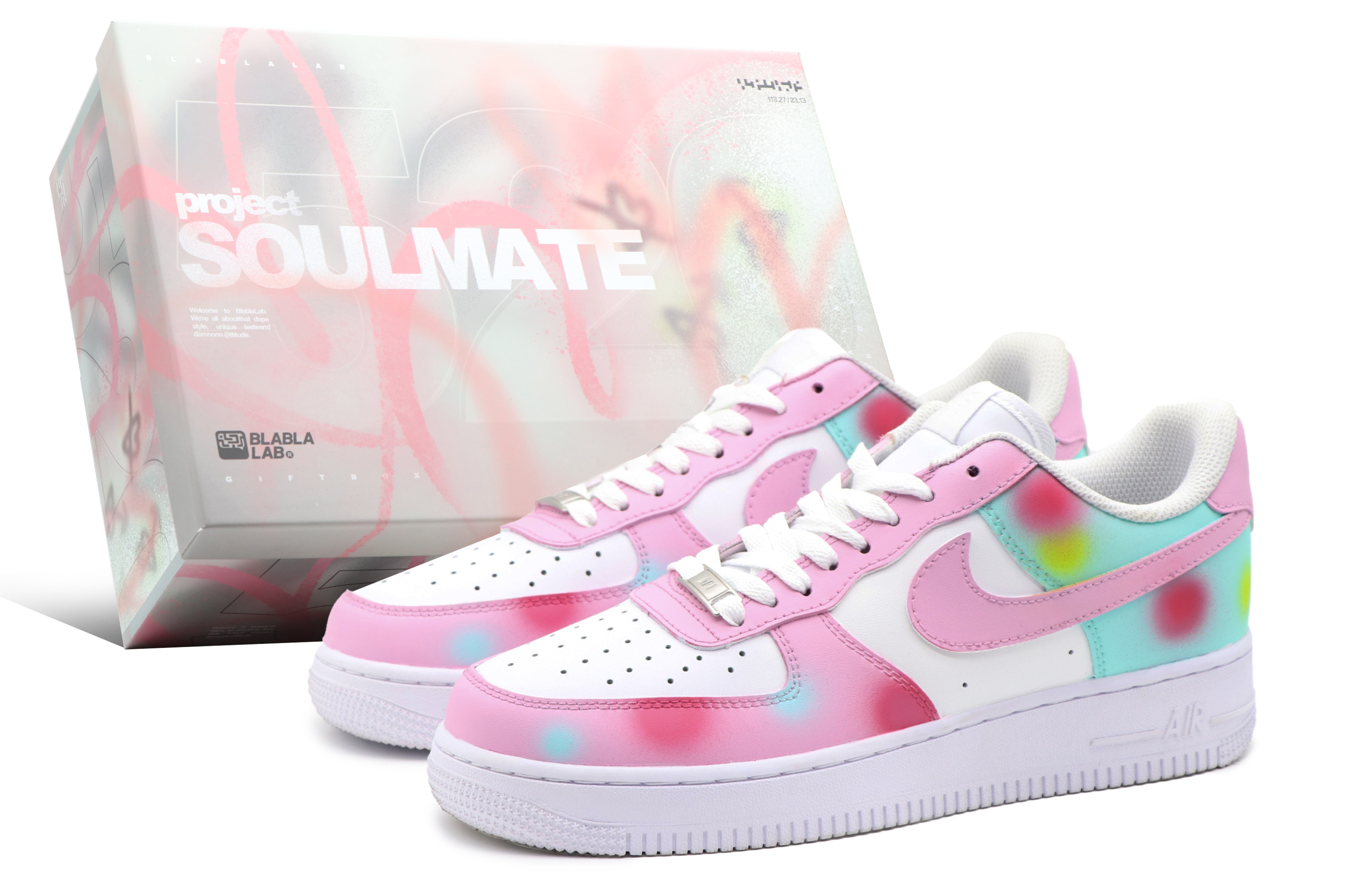 

Кроссовки Nike Air Force 1 Skateboarding Shoes Women's Low-top Pink/Green, розовый