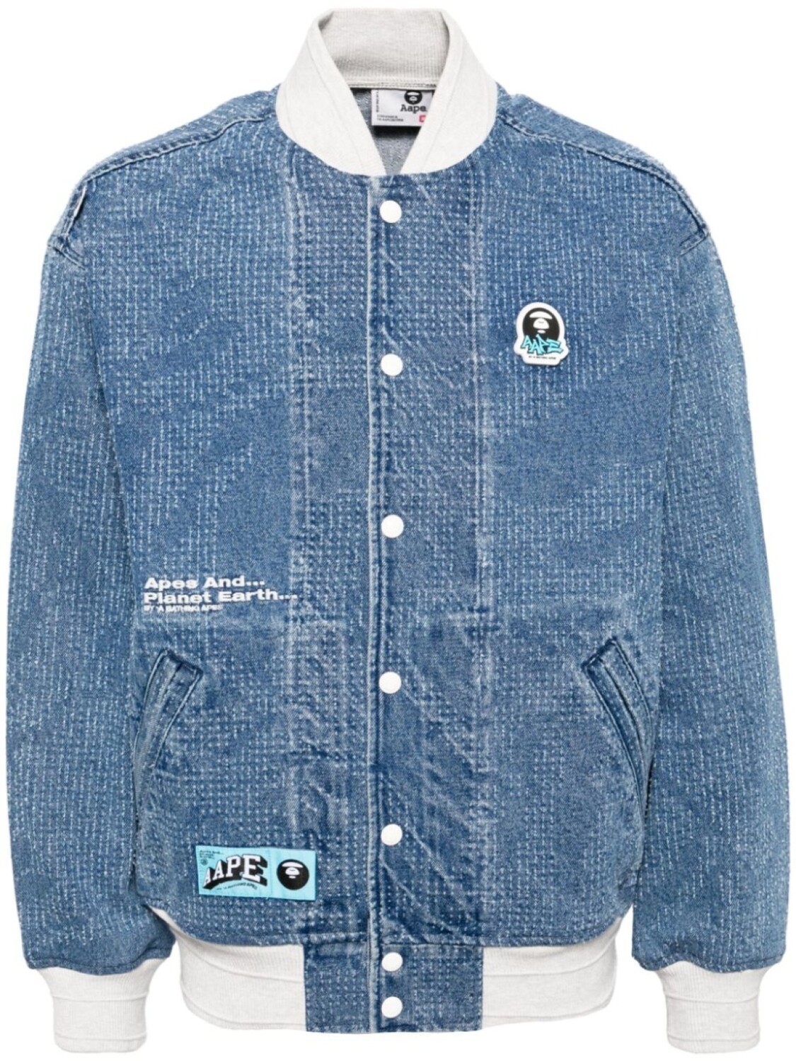 

Джинсовая куртка-бомбер AAPE BY *A BATHING APE, синий