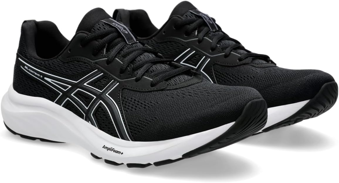 Мужские кроссовки для бега Asics Gel-Contend 9, белый/черный — фото 2