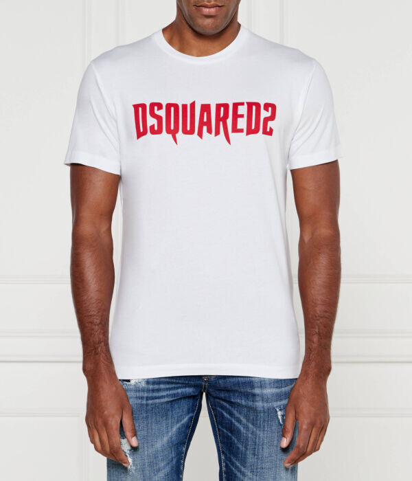 

Футболка Dsquared2 с логотипом, белый / красный
