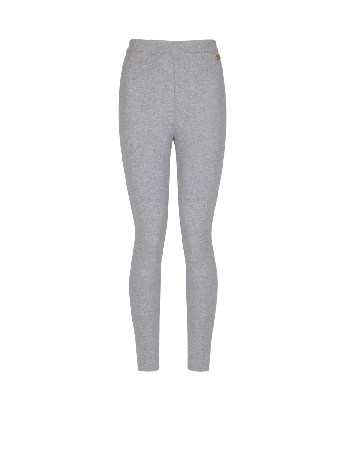 

Трикотажные леггинсы из хлопка Balmain, серый