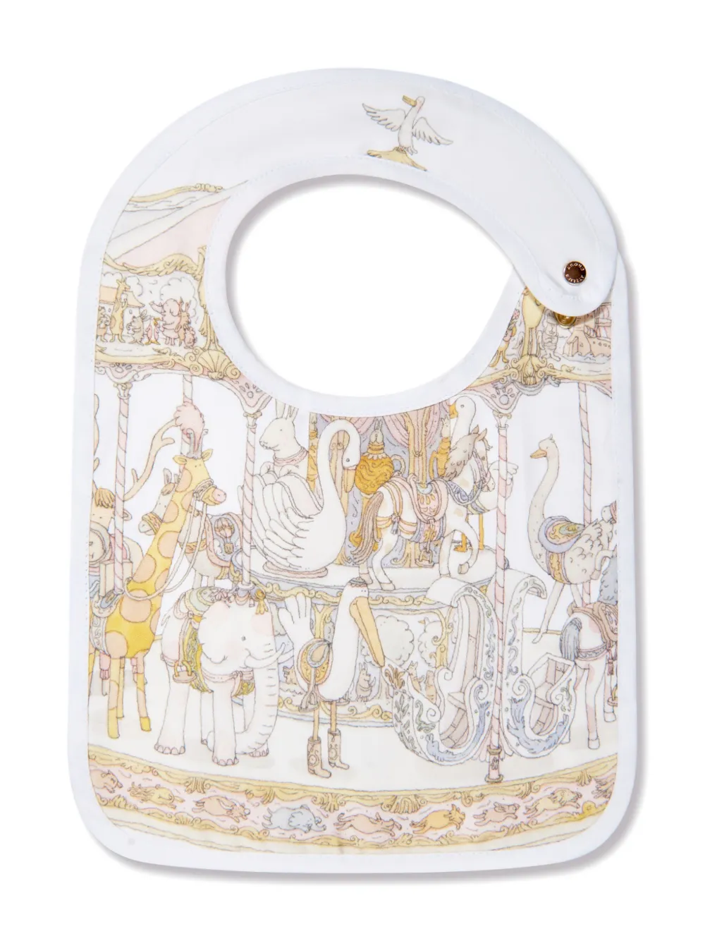 Комплект Carré & Satin Carousel из одеяла и нагрудника Atelier Choux, белый — фото 2