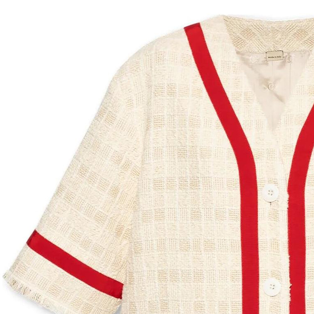 Женская куртка Gucci, элегантный крой, абрикосовый — фото 2