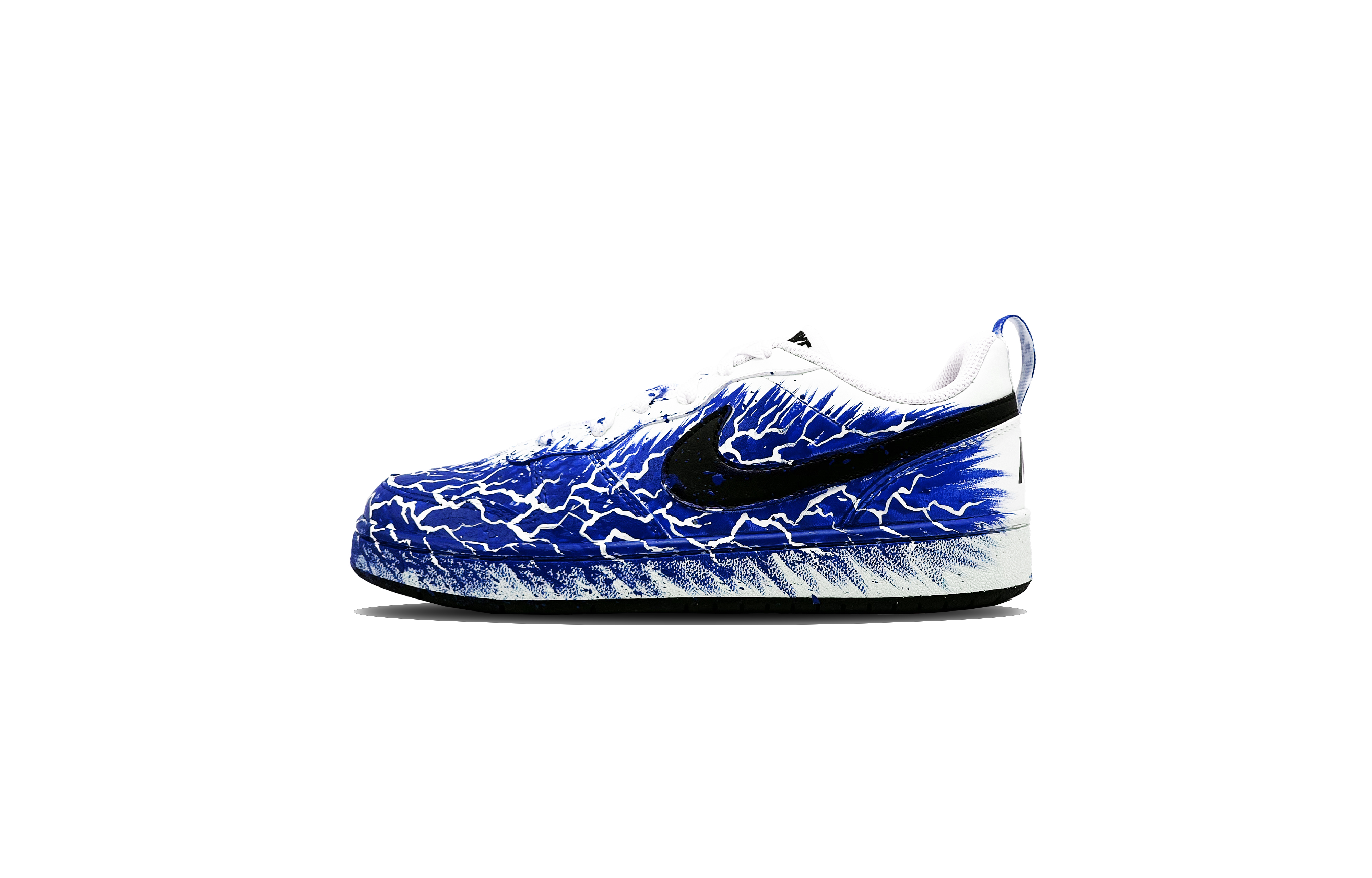 

Nike Детские кроссовки для скейтбординга Court Borough Ink Kirin 5.0 Balance Low Top, белые, синие, для подростков