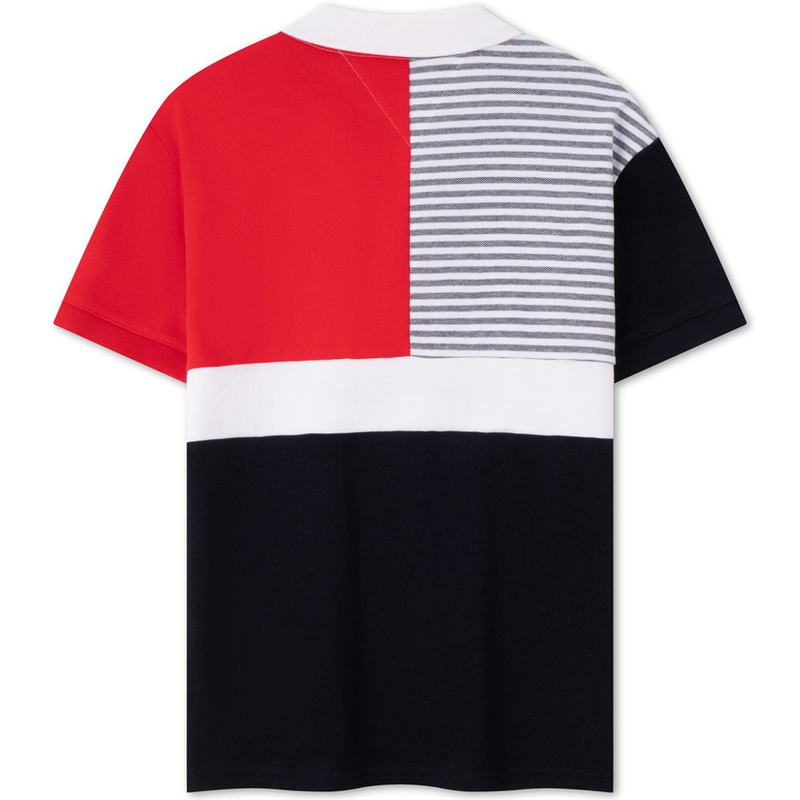 Tommy Hilfiger Футболка navy blue белая красная полоски kids' — фото 4