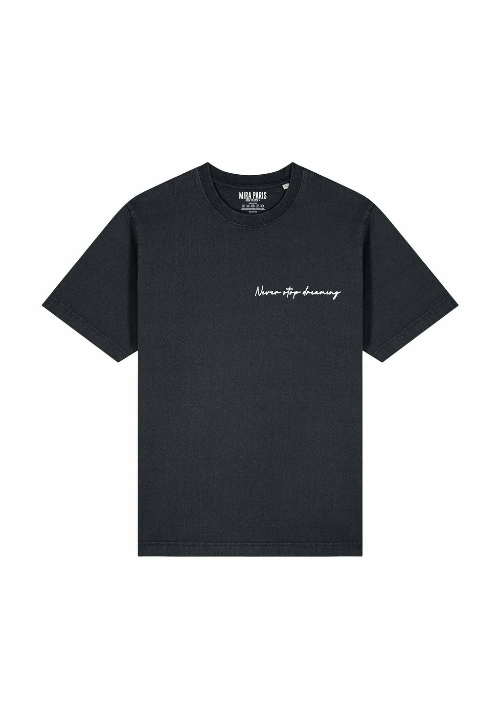 

Футболка с принтом NEVER STOP DREAMING HEAVYWEIGHT Mira Paris, цвет Washed Black