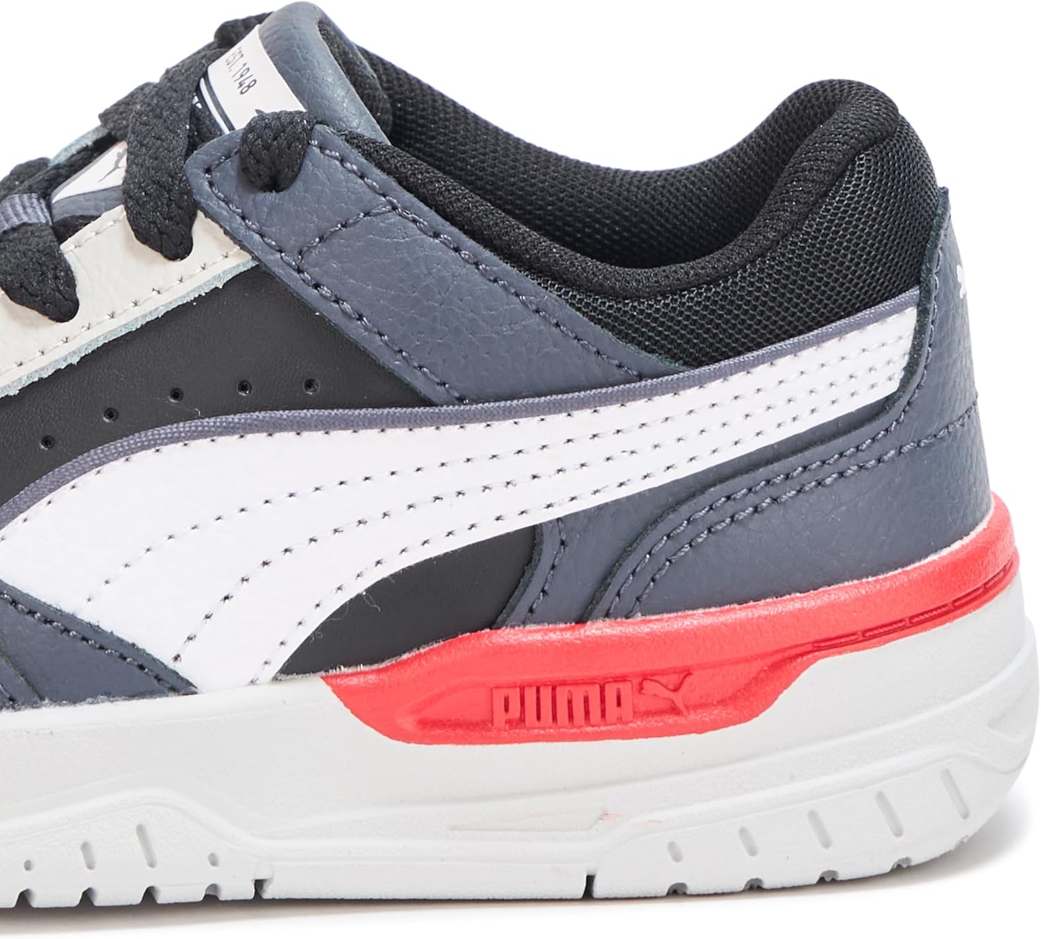 Кроссовки PUMA Rebound Layup Lo для детей (младший возраст), унисекс, белый/черный/серый — фото 4