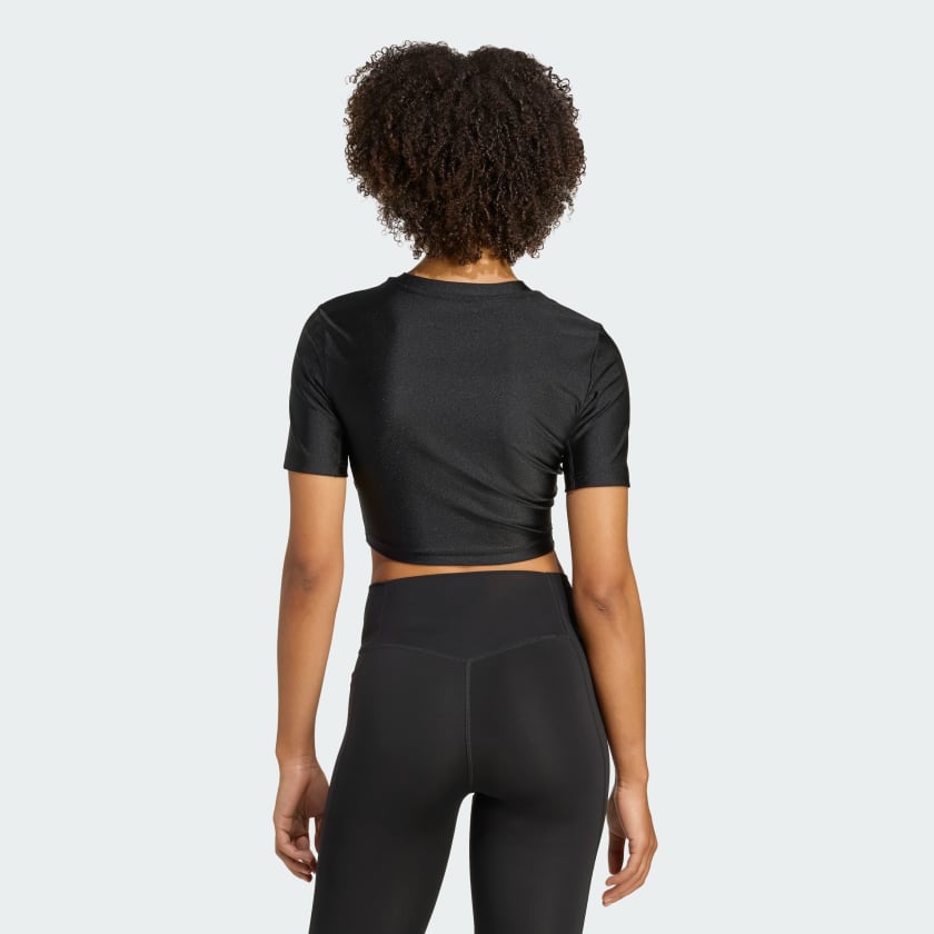 Женская футболка Adidas Workout Essentials Tee Shine, бежевый — фото 2