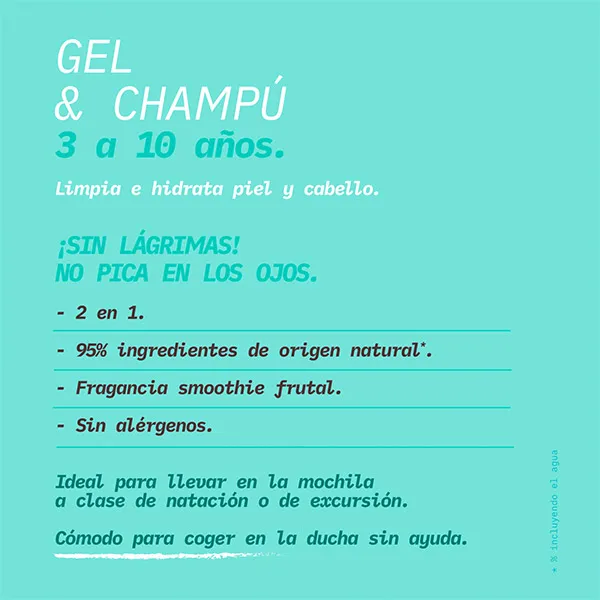 Для детей от 3 до 10 лет Gel-Champú Kids Suavinex, 200 ml — фото 2