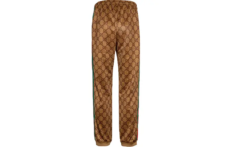 Брюки Gucci Technical Jersey Jogging, коричневый — фото 2
