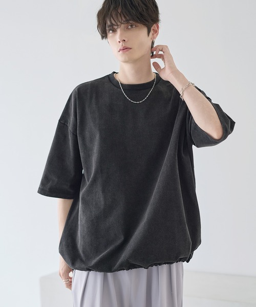 

Футболка с драпировкой, винтажным принтом и завязками ETELIO, черный