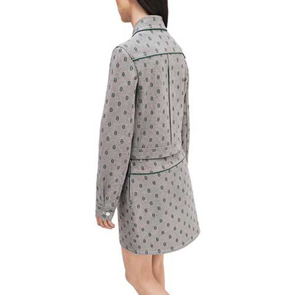 HERMES Куртка FW23 женская серо-голубая, Gray Blue — фото 4
