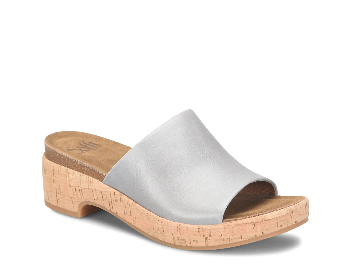 Сандалии Sofft Cass Platform Sandal, Light Blue Leather