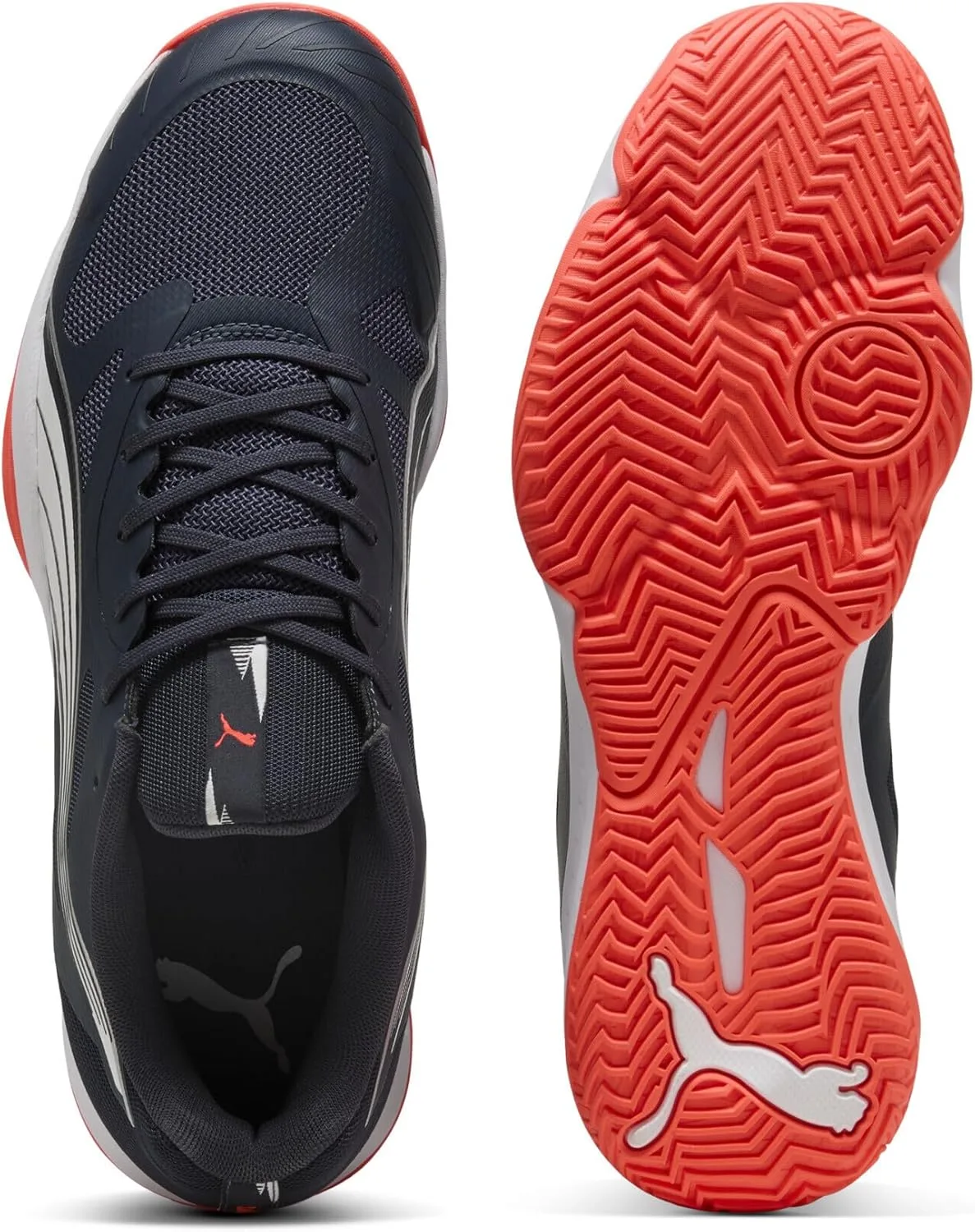 Кроссовки Puma Unisex Eliminate Turbo для игр в помещении, белый/красный — фото 4