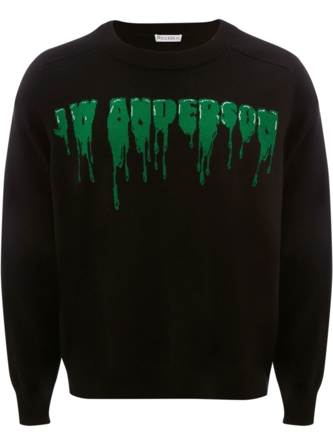 

JW Anderson джемпер вязки интарсия с логотипом, черный