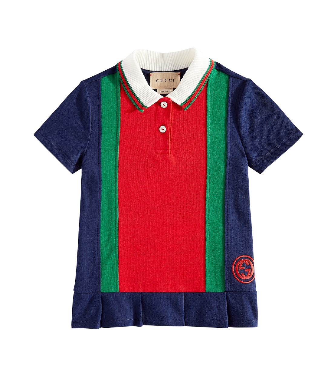 

Платье Baby Gucci из хлопкового джерси с узором в виде сетки Gucci Kids, Wintery Nt Sky/Mc/Mx