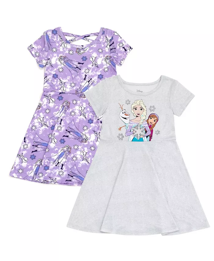 

Девочки 2 упаковки платьев-футляров Toddler Girls 2 Pack Skater Dresses Frozen, мультиколор