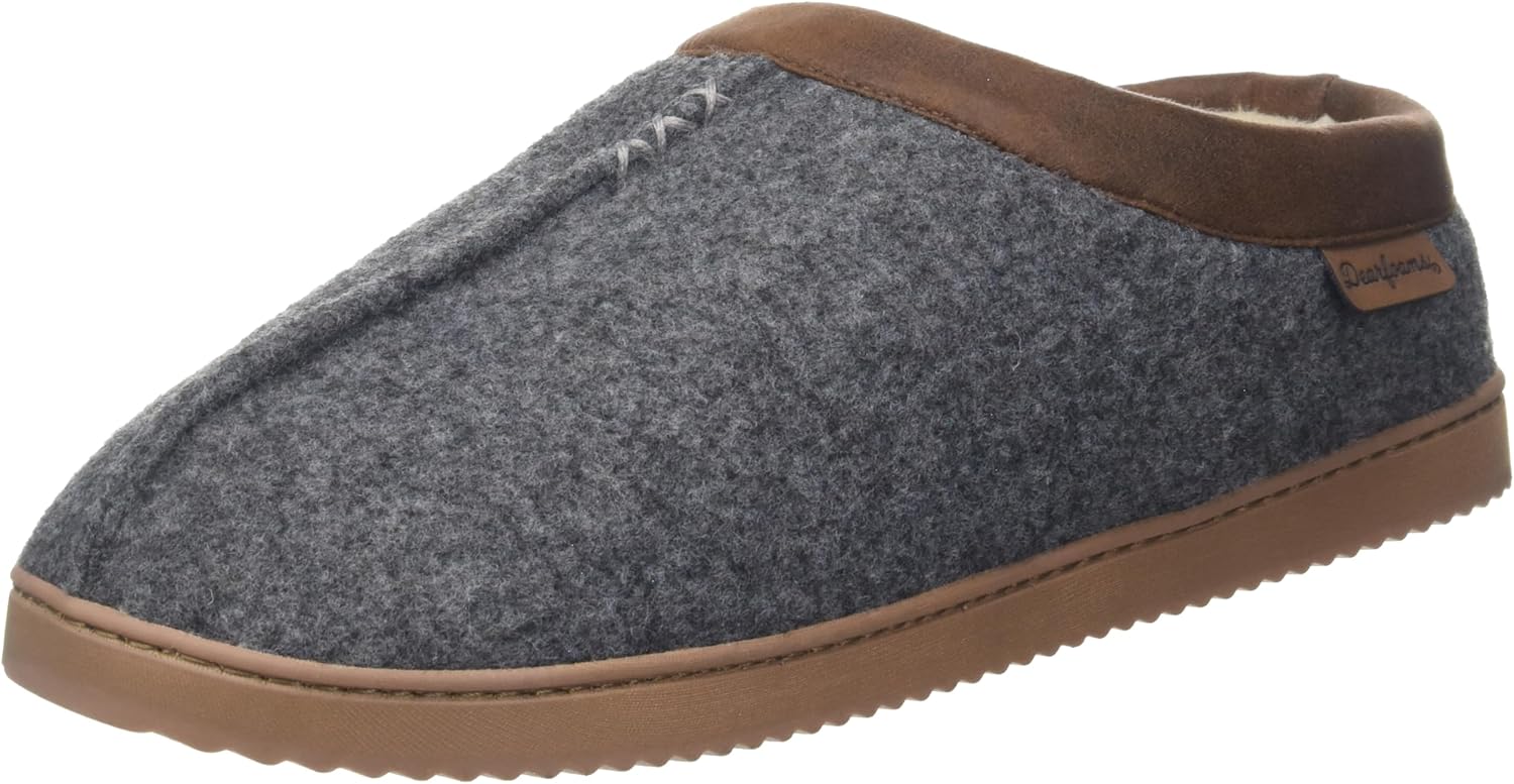 

Мужские сабо Dearfoams Warner с памятью формы для использования в помещении и на улице, серый