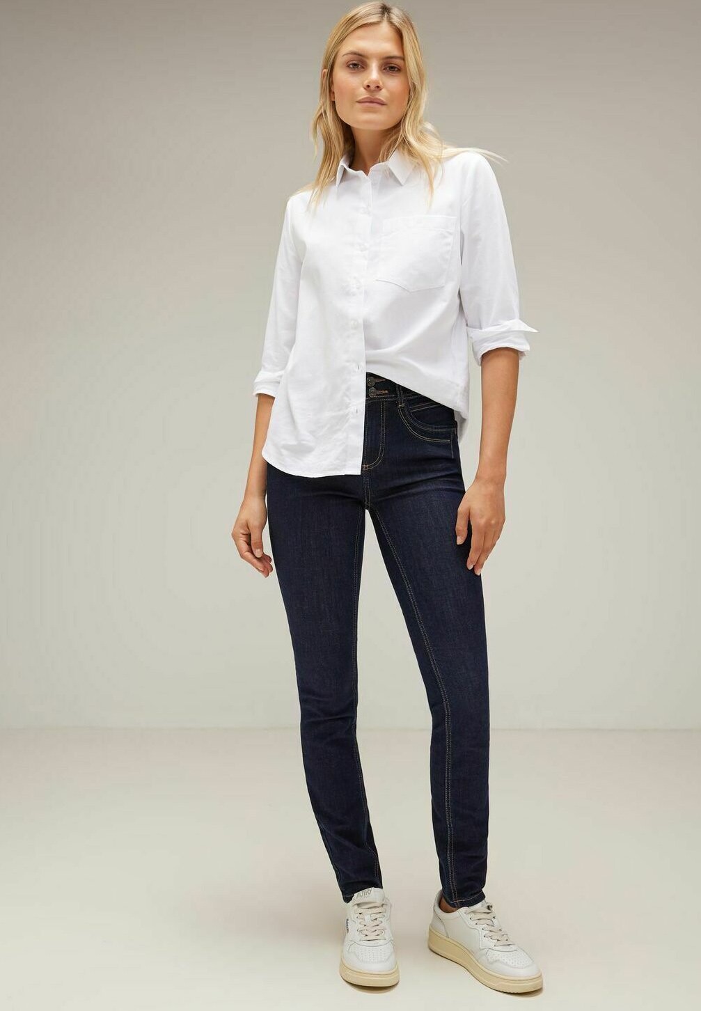 

Джинсы облегающего кроя SLIM FIT Street One, темно-синий