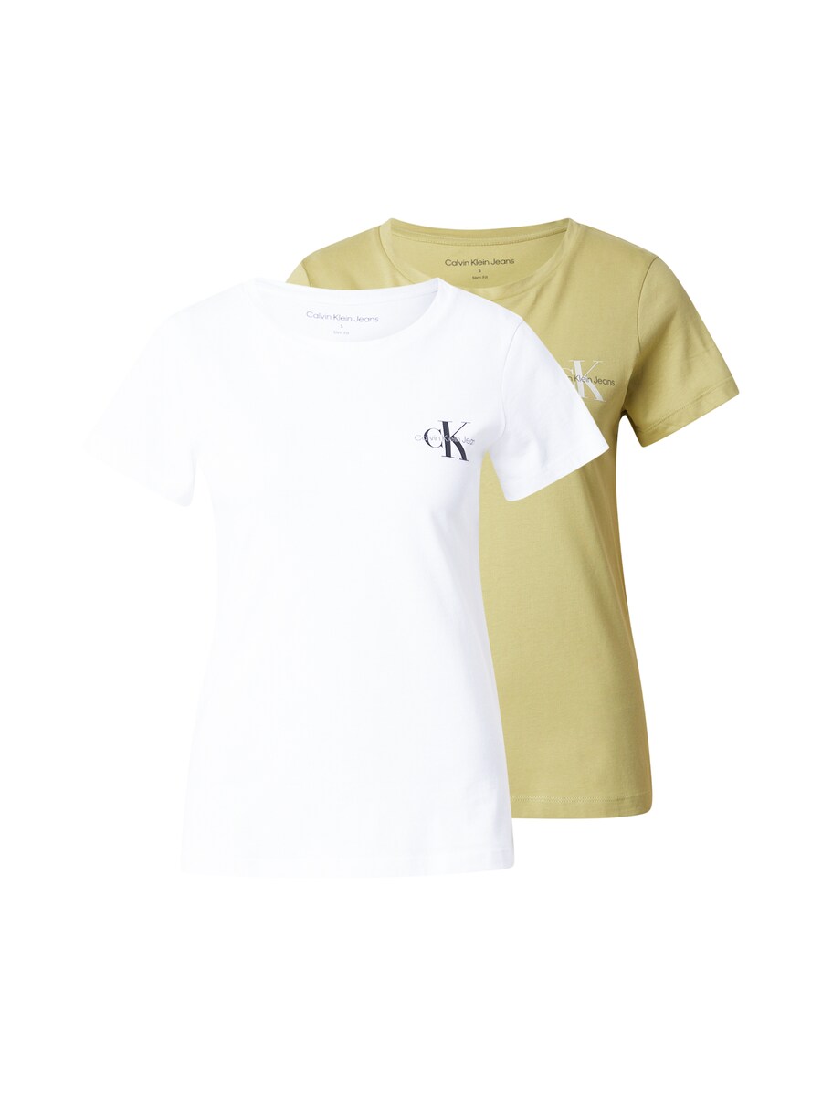 

Рубашка Calvin Klein Jeans, цвет Light green/White