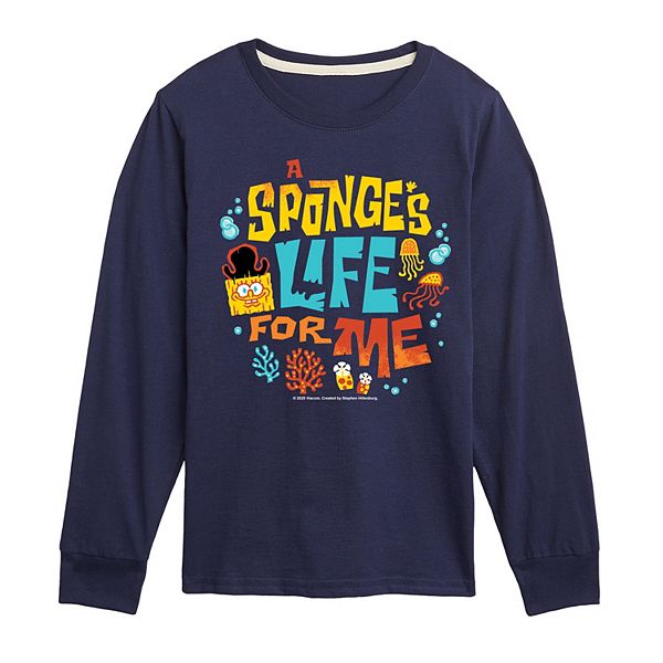 

Футболка с длинным рукавом Sponge's Life for Me The Spongebob Movie: Search for Squarepants Nickelodeon, Navy