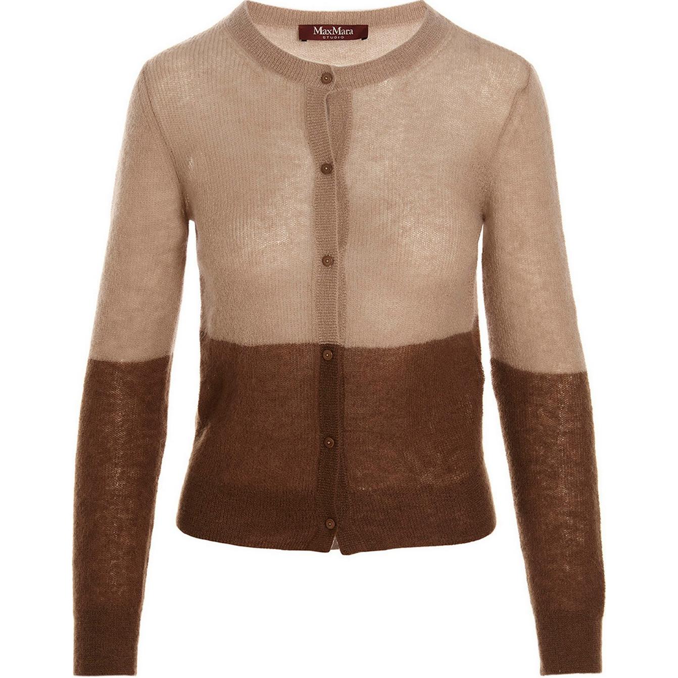 

MaxMara Studio Кардиган из трикотажной ткани для женщин в розово-коричневом цвете