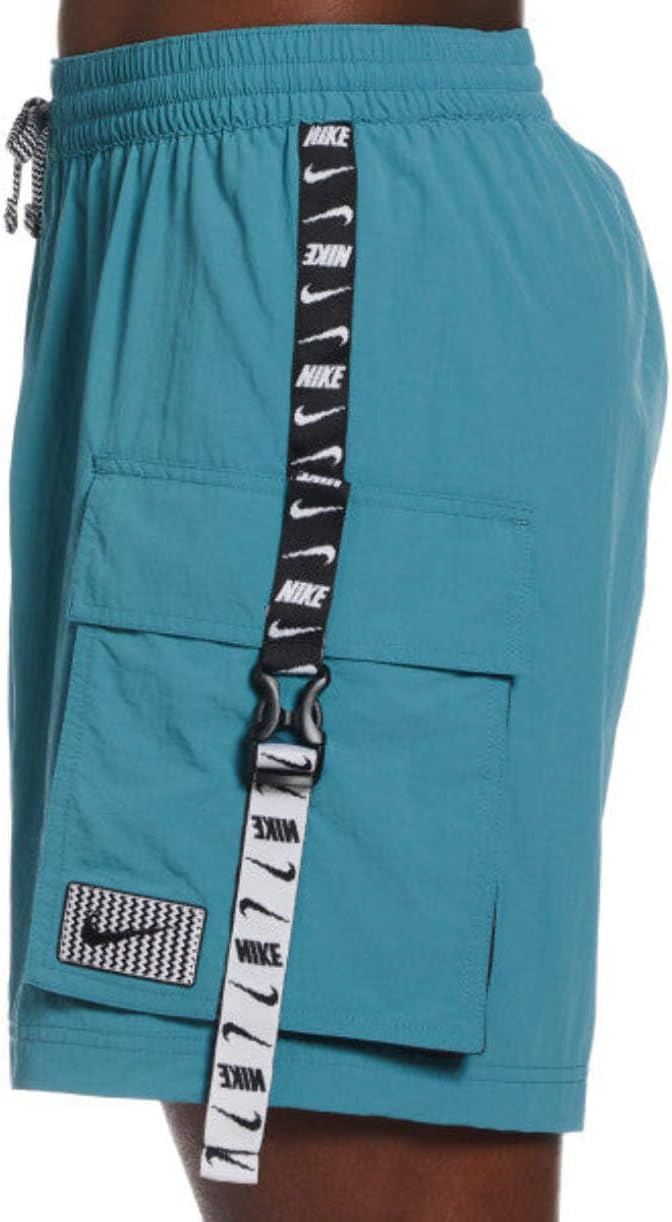 Плавки-шорты Nike мужские Nike Swim мужские 7 дюймов с логотипом и лентой, Mineral Teal — фото 3