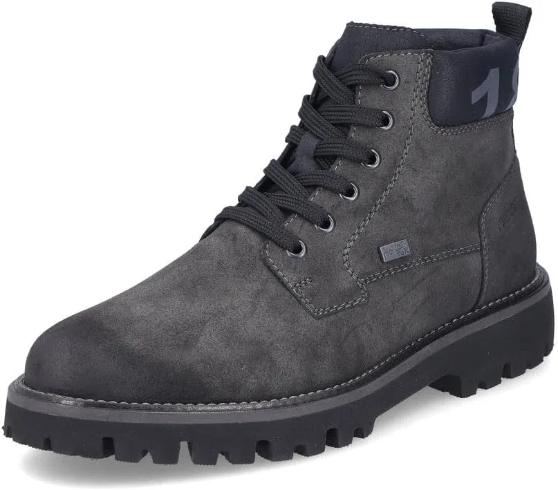 Мужские ботильоны Rieker на шнуровке, 33640, Grey 45