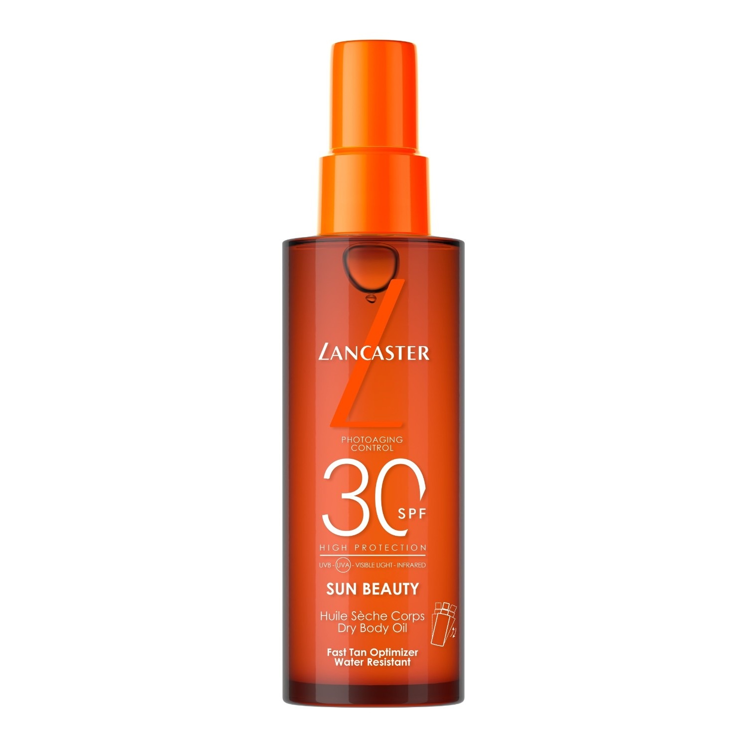

Солнцезащитный крем sun beauty spf30 dry body oil Lancaster, объем 150 мл
