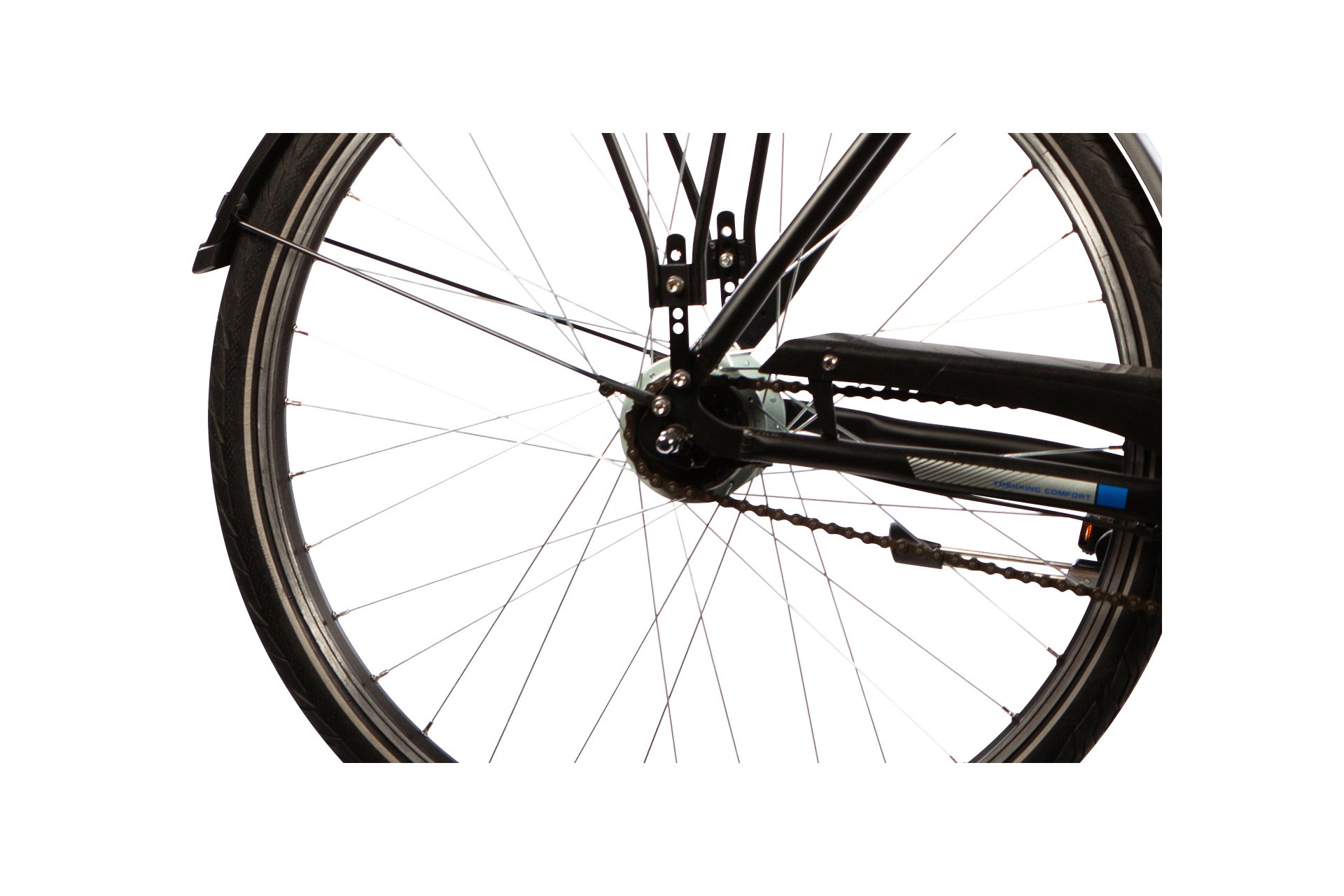 Городской велосипед Carver Tour 100 n - 28 дюймов - Diamant - 2024, цвет Schwarz|black/silver/blue — фото 4