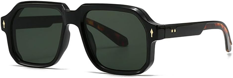 

Солнцезащитные очки с защитой UV400 для мужчин и женщин | Rivets Punk Big Frame | Линзы конфетных цветов для вождения и занятий спортом на открытом воздухе generic, Black Dark Green