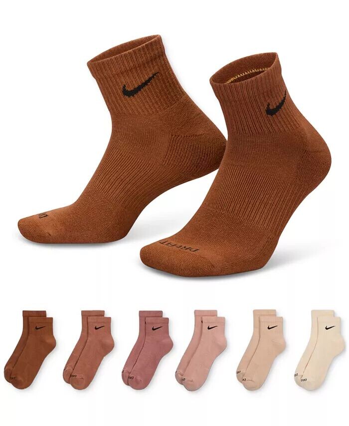 

Унисекс, 6 шт. Носки Dri-FIT Quarter Nike, мультиколор