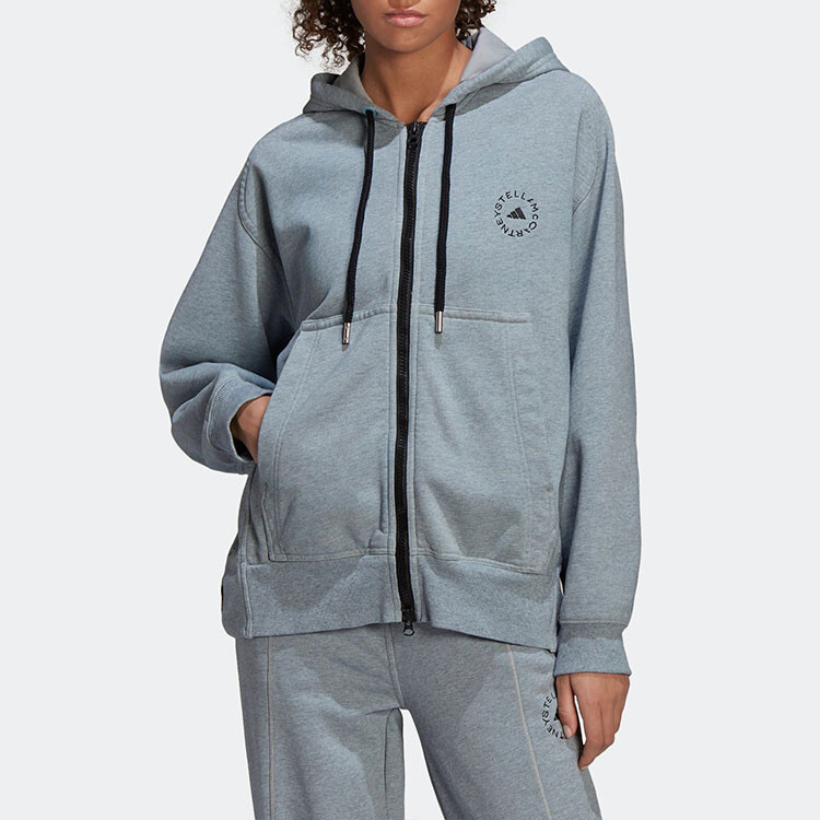 Толстовка с капюшоном на молнии с вышитым логотипом от Stella McCartney Adidas — фото 3