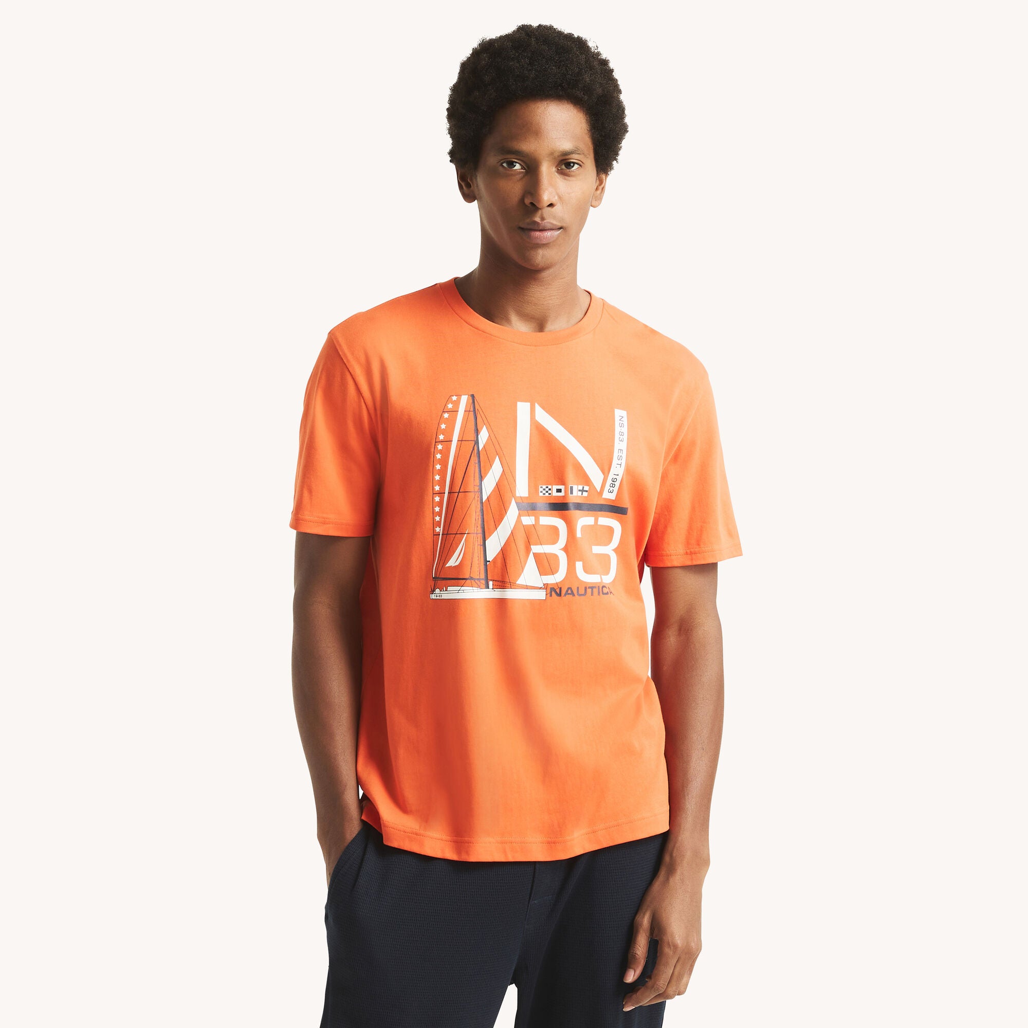 

Футболка для сна Nautica Mens Sailboat, цвет pier orange