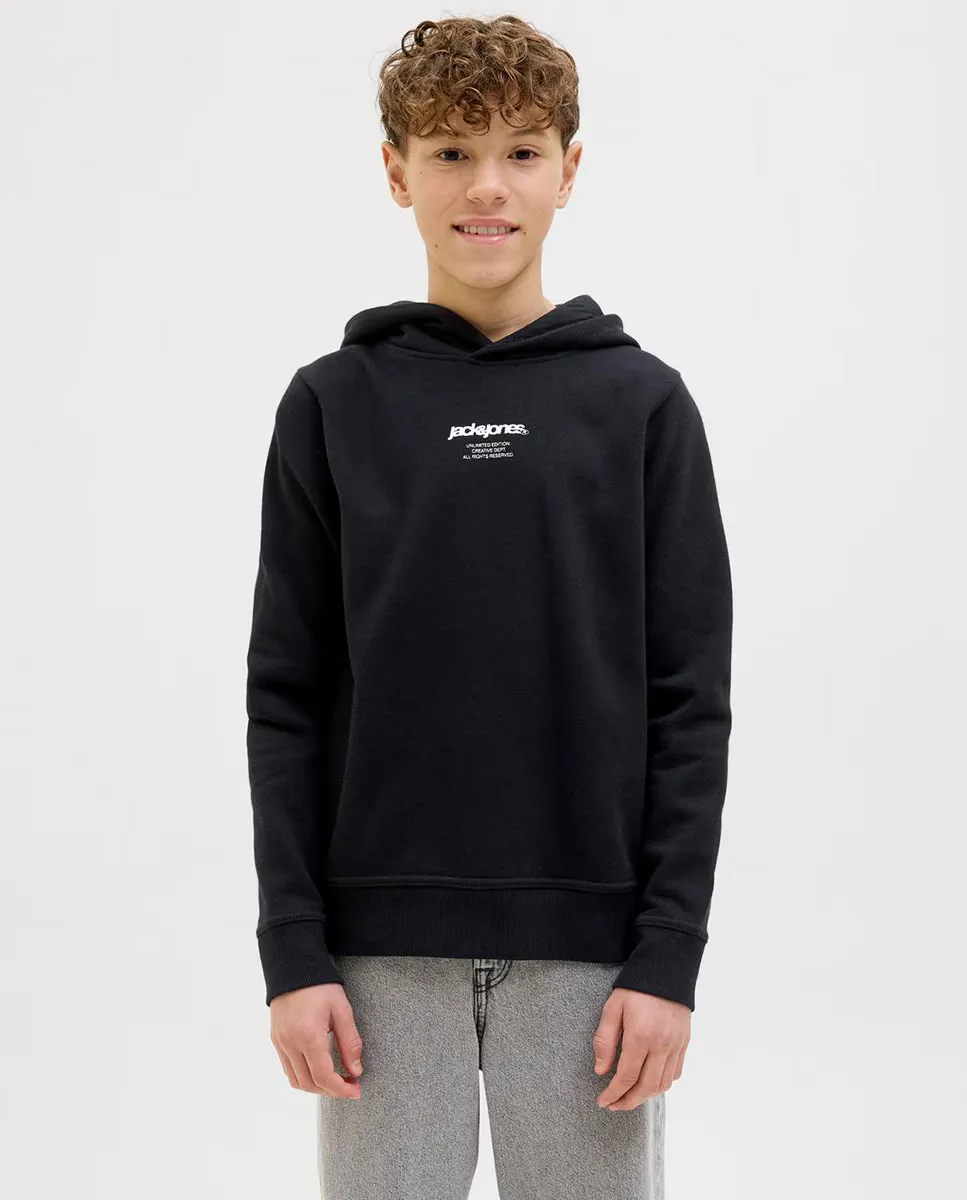 

Толстовка с капюшоном свободного кроя для мальчиков Jack & Jones, чёрный