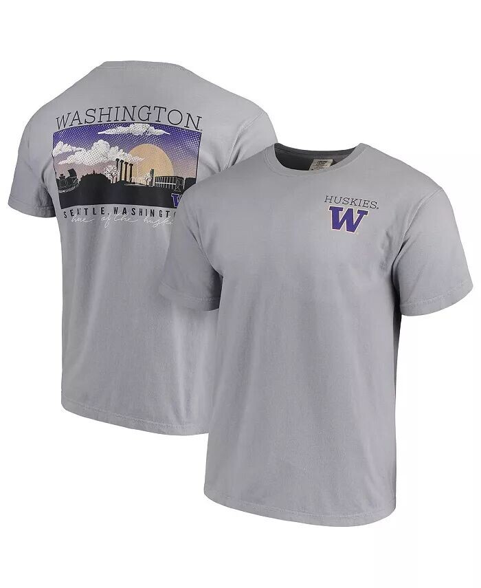 

Мужская серая футболка Washington Huskies Comfort Colors Campus Scenery Image One