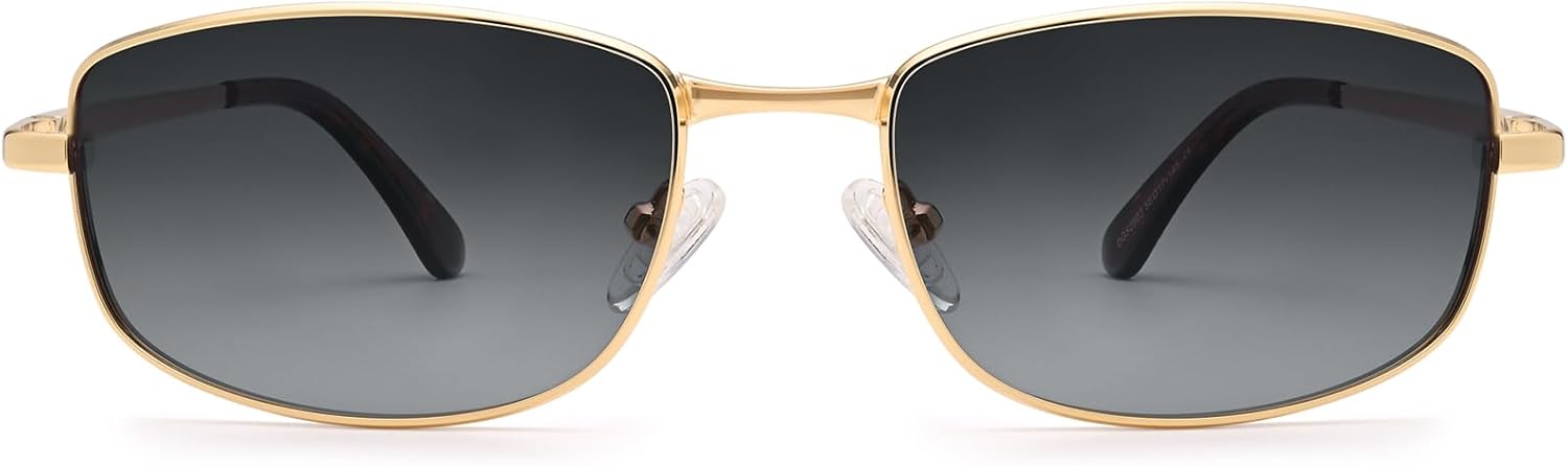 

Солнцезащитные очки Dollger Retro прямоугольной формы с поляризацией, для женщин и мужчин, защита от ультрафиолета UV400, винтажная металлическая оправа, классические модные очки для активного отдыха 90-х годов, Gold