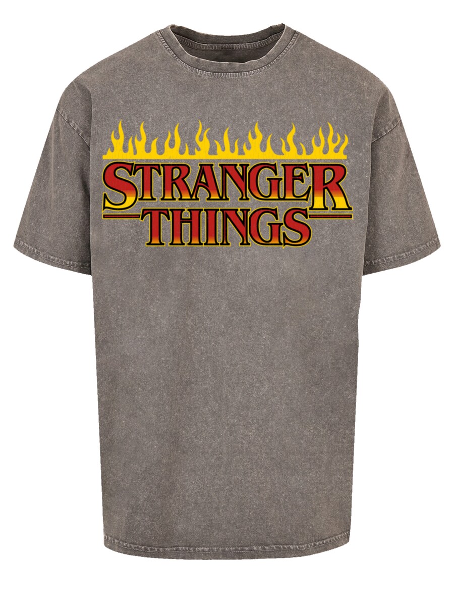 

Рубашка F4NT4STIC Stranger Things Fire Logo Men Netflix TV Series, пятнистый серый
