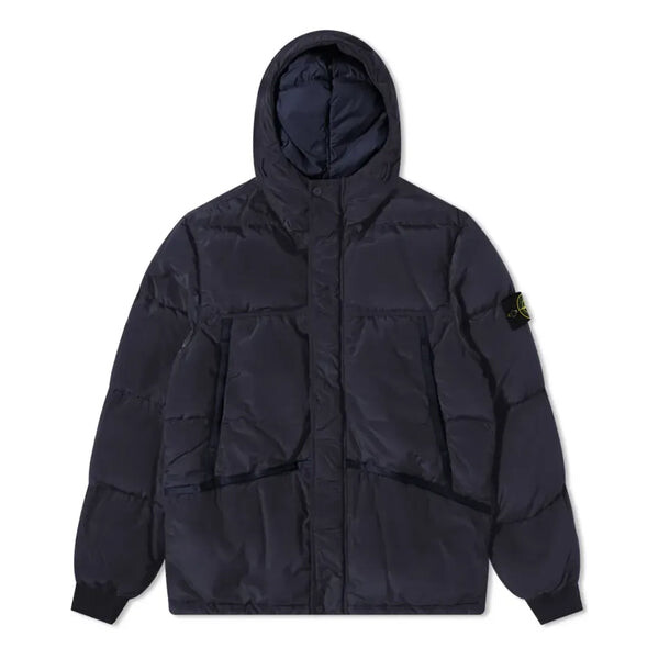 

Куртка nylon badge logo down jacket 'ink' Stone Island, синий